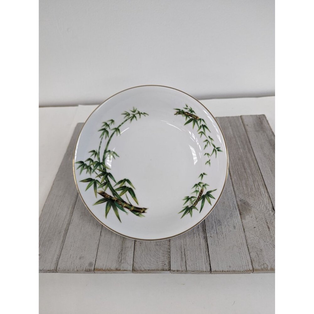 Vintage Hira Tah-Kay Bamboo China Round Serving Bowl 8 5/8"